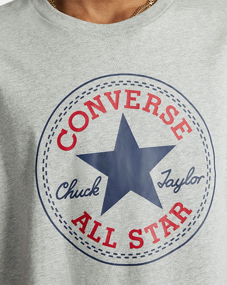 Women's Converse Go-To All Star Patch Standard Fit T-Shirts Grey | AU 4C019Z
